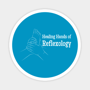 Healing Hands of Reflexology (white text) (foot reflexology) Magnet